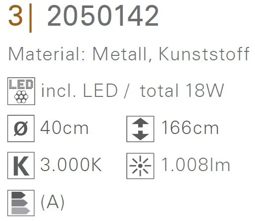 Lampadar LED design modern Loop Line crom 2050142 NV