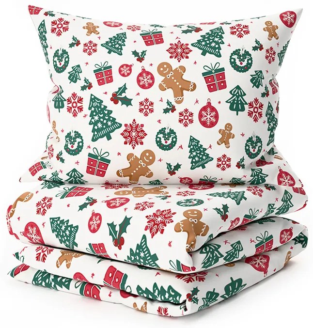 Lenjerie de pat din bumbac MERRY MOOD albă Dimensiune lenjerie de pat: 70 x 90 cm | 140 x 200 cm