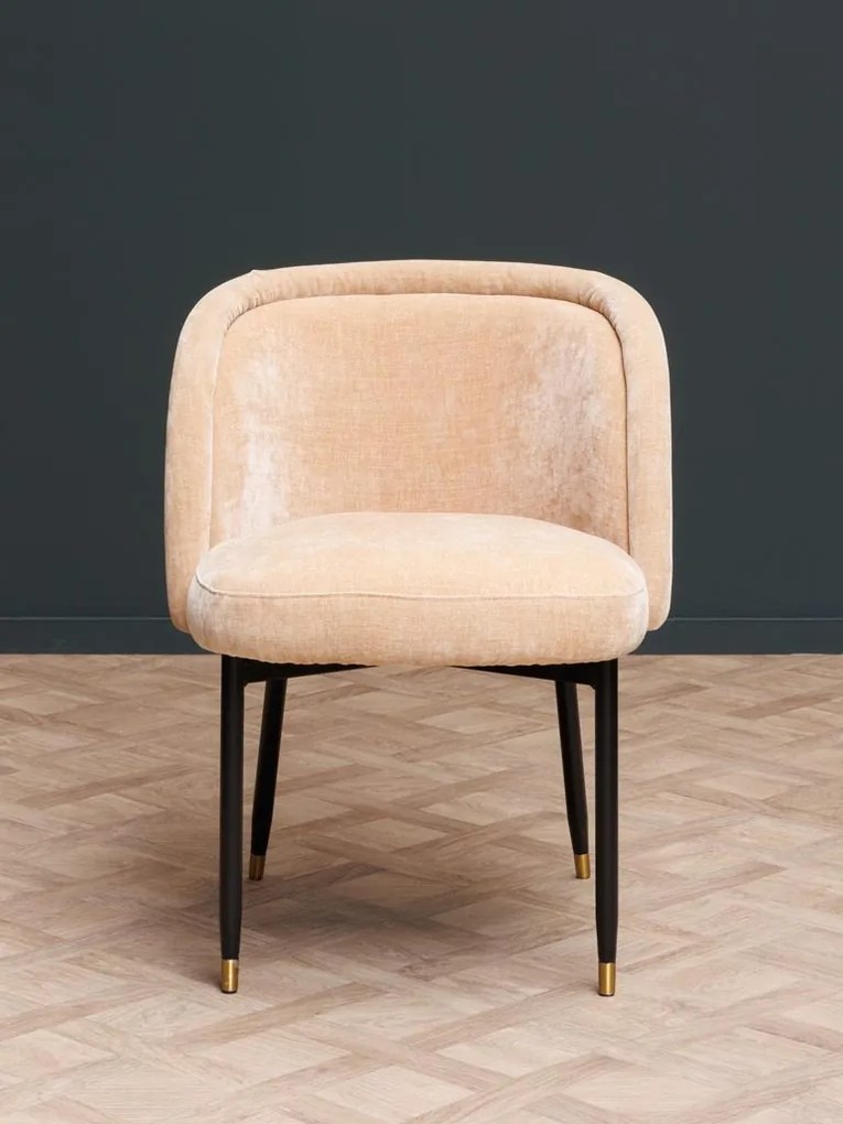 Scaun dining bej din textil Tramell