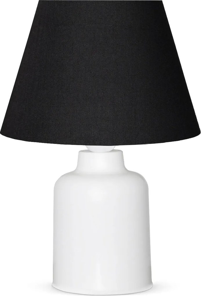 Veioza AYD-3163, negru/alb, material textil/plastic, 22x31 cm