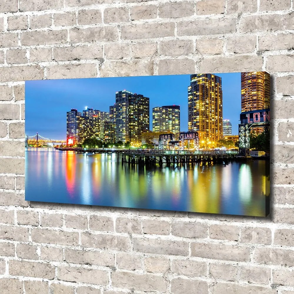 Imprimare tablou canvas New york, pe timp de noapte