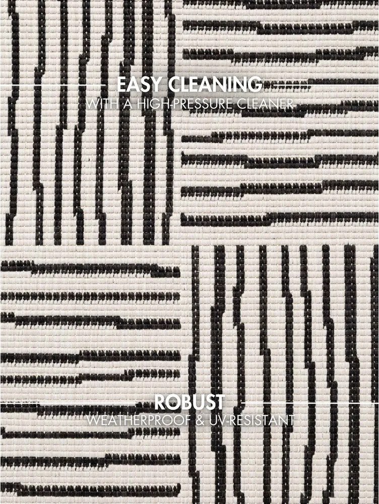 Covor pentru exterior și interior negru/crem 160x230 cm Haringey Nightingale – Ted Baker