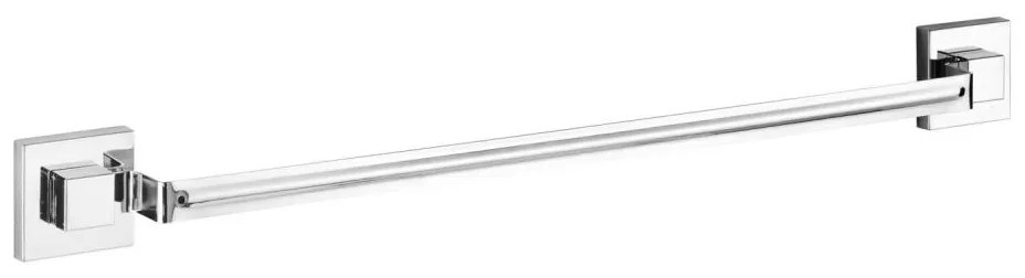 WENKO 22684100 - Suport pentru prosoape VACUUM-LOC QUADRO ED, 60,5 x 6 cm, argintiu / crom lucios