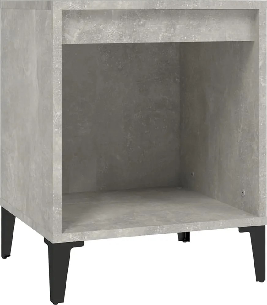 vidaXL Noptiere, gri beton, 40x35x50 cm