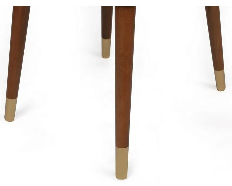 Set de scaune de sufragerie Hugo Cream and Walnut,2 bucăți