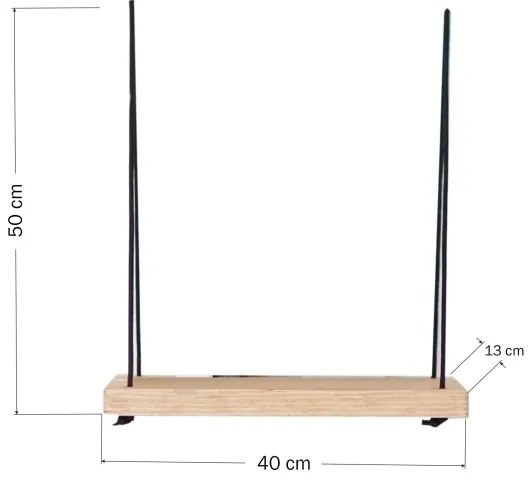 Raft de perete 50x40 cm molid