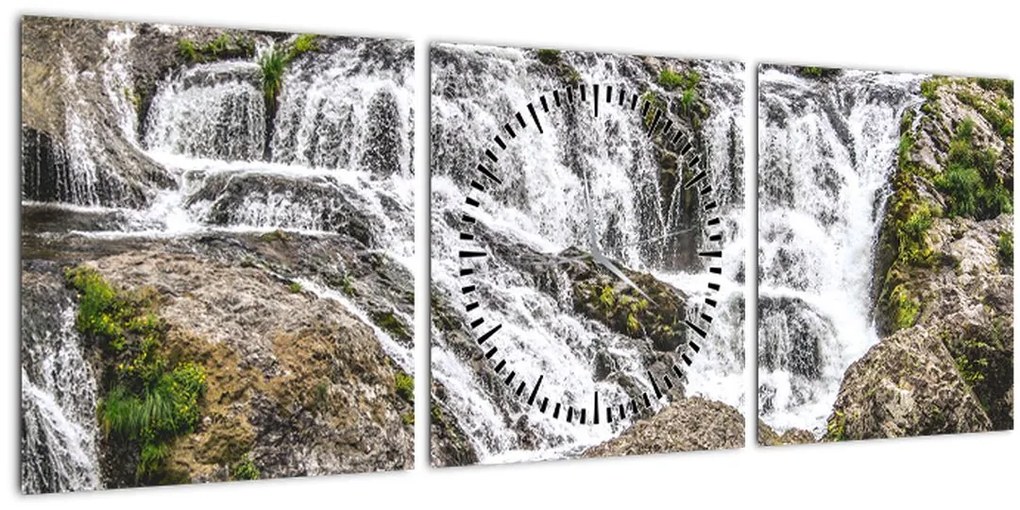 Tablou - Cascade (cu ceas) (90x30 cm)