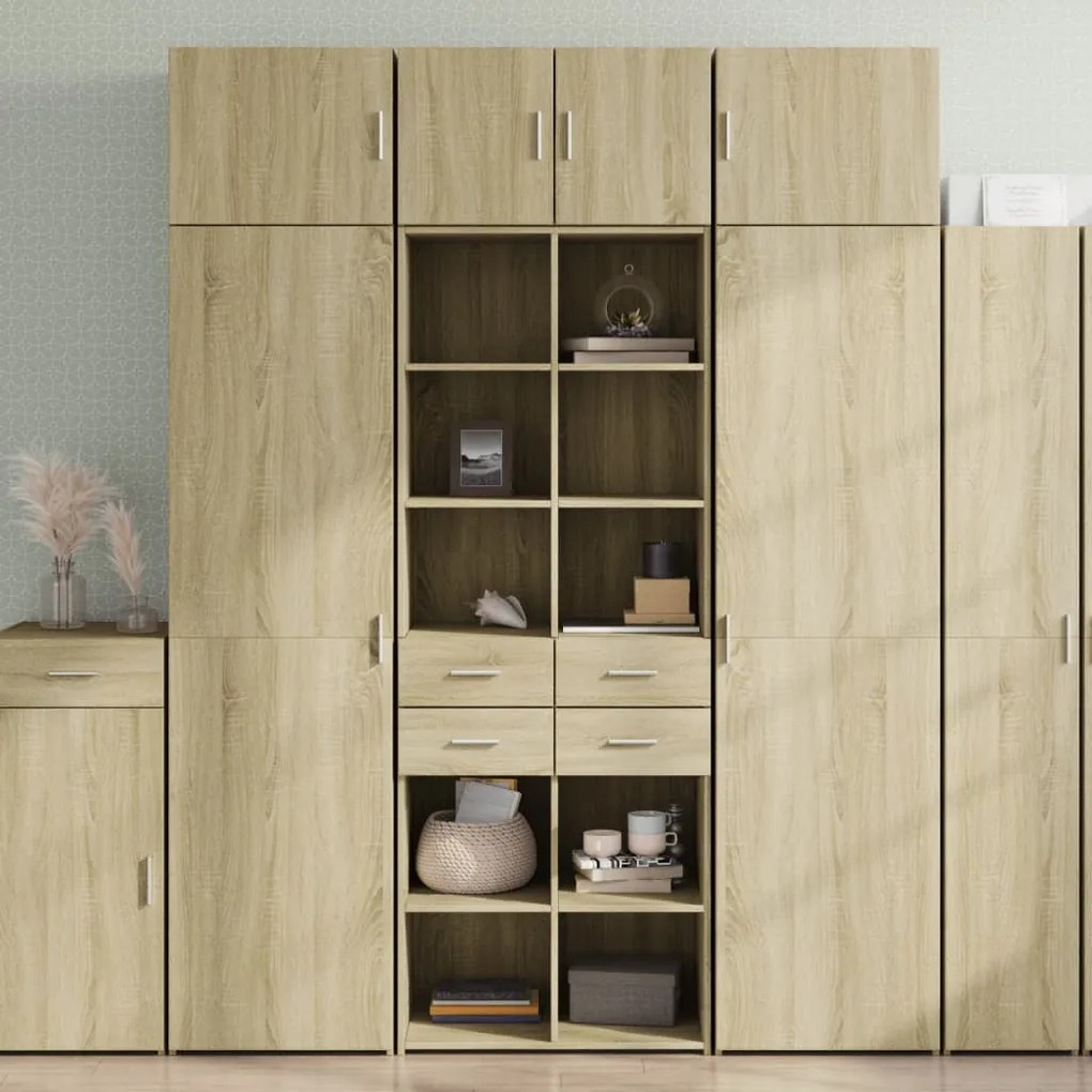 vidaXL Dulap înalt, stejar sonoma, 70x42,5x185 cm, lemn prelucrat