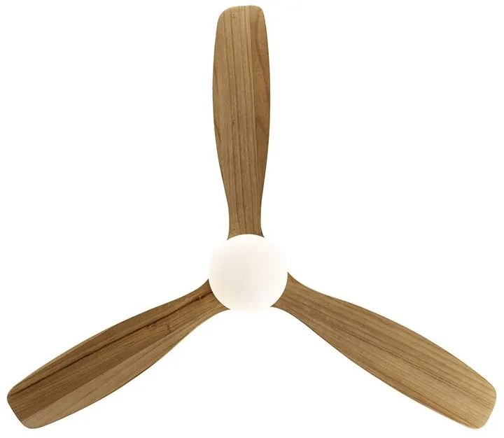 Lustra LED cu Ventilator si telecomanda Siroco D-132cm nichel/lemn