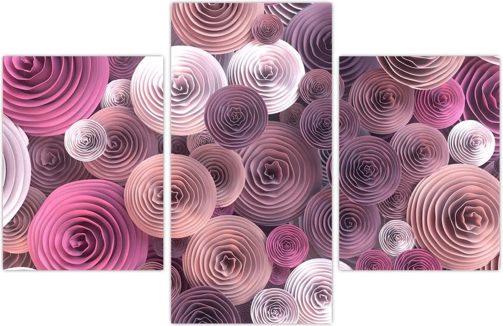 Tablou abstract a florii de trandafir (90x60 cm)