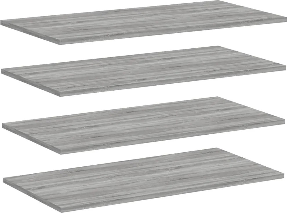 vidaXL Rafturi de perete, 4 buc., gri sonoma, 80x40x1,5 cm, lemn