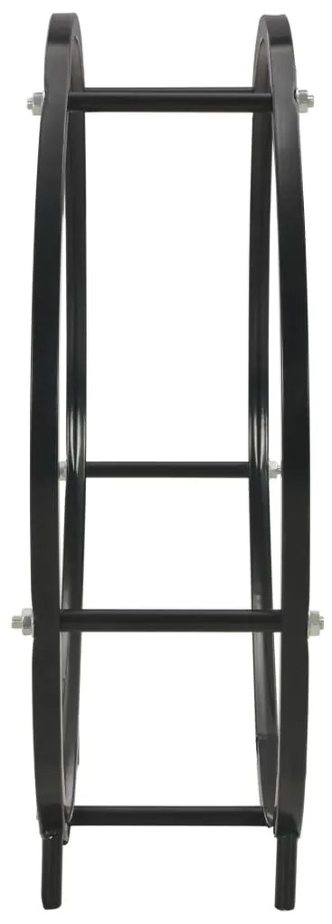 Rastel pentru lemne de foc, negru, 70x20x70 cm, otel 70 x 20 x 70 cm