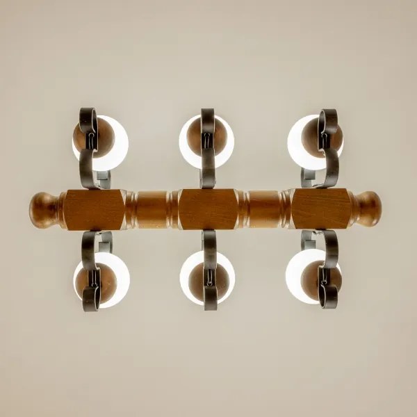 Lustră pe lanț Brilagi RUSTIC 6xE14/40W/230V fag/nuc