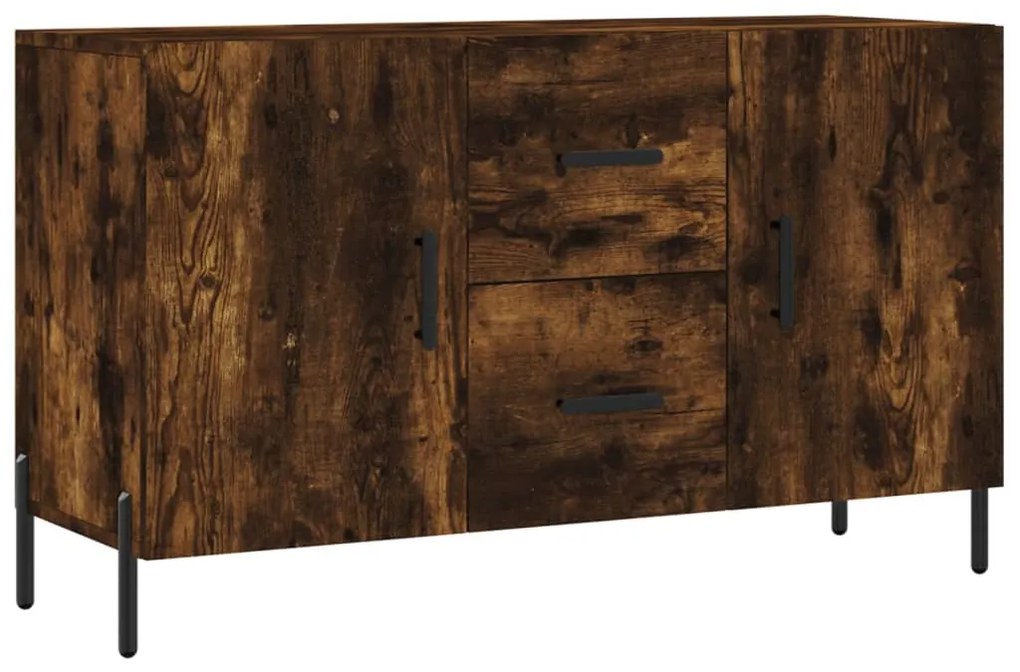 828185 vidaXL Servantă, stejar fumuriu, 100x36x60 cm, lemn compozit