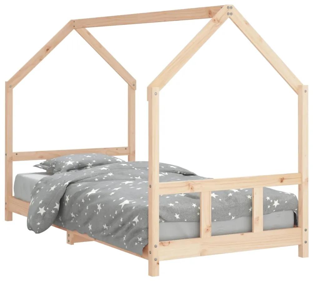 835727 vidaXL Cadru de pat pentru copii, 90x190 cm, lemn masiv de pin