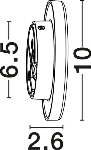 Aplica lumina ambientala pentru fatade IP65 ELLUX alb 10cm
