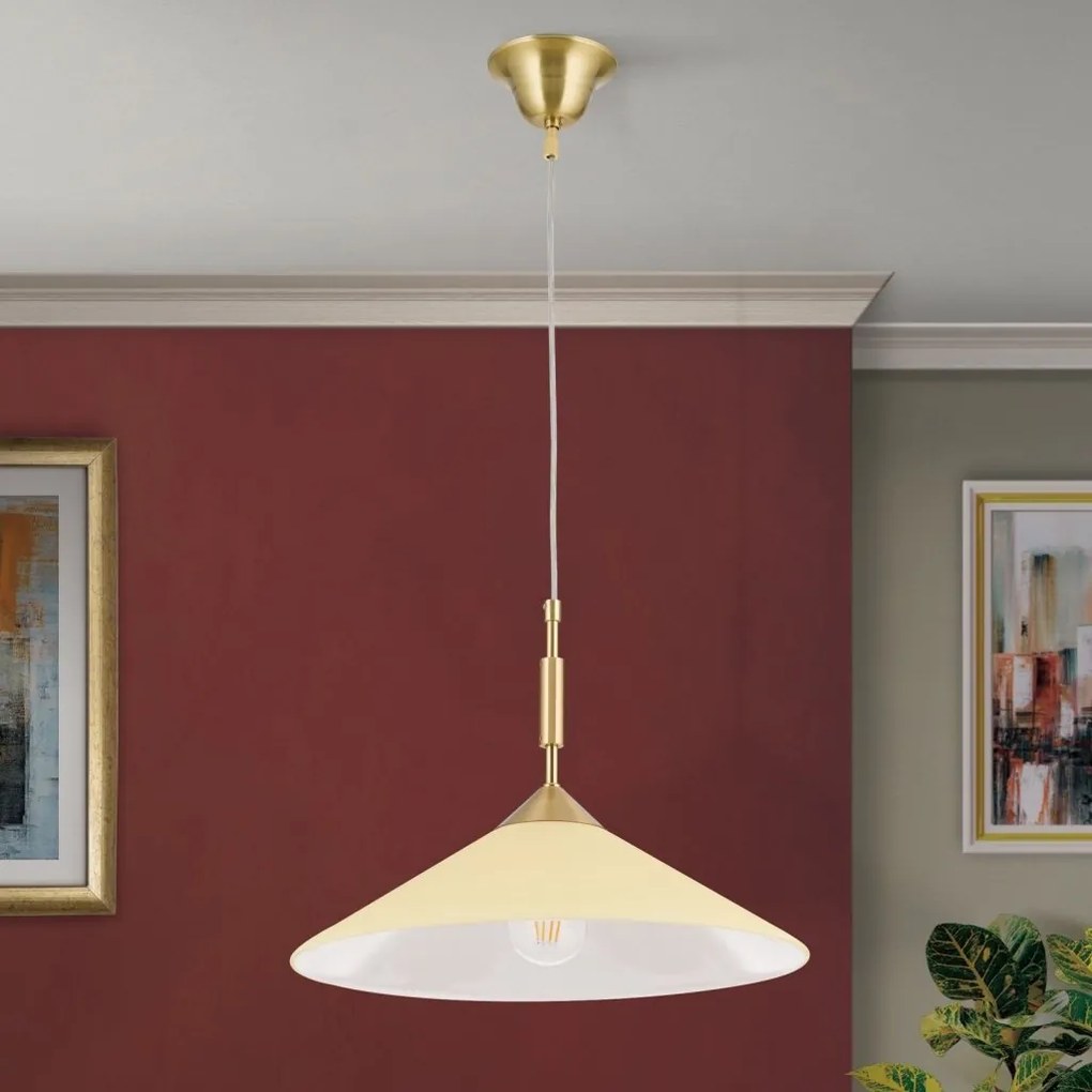 Lustra, Pendul realizat manual ARTDESIGN 40cm, alama mat/ champagne