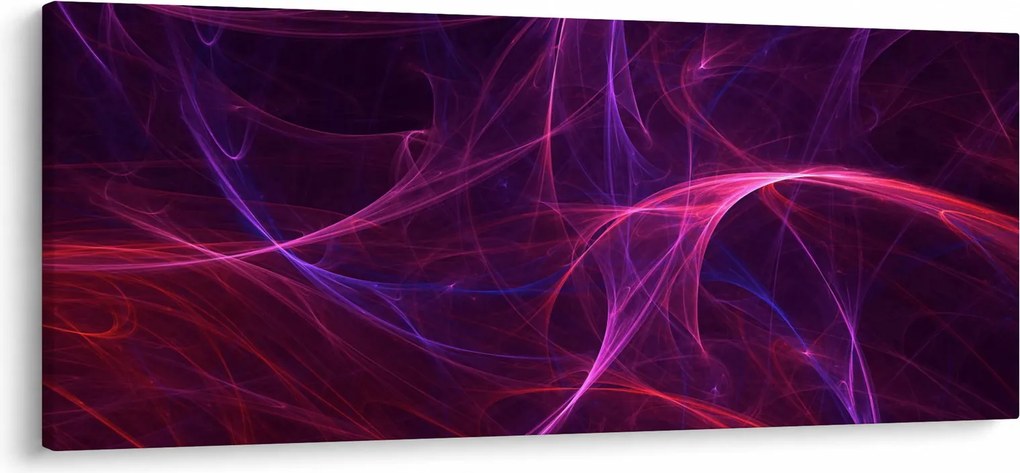 Tabloul abstract cu linii curbe (120x50 cm)