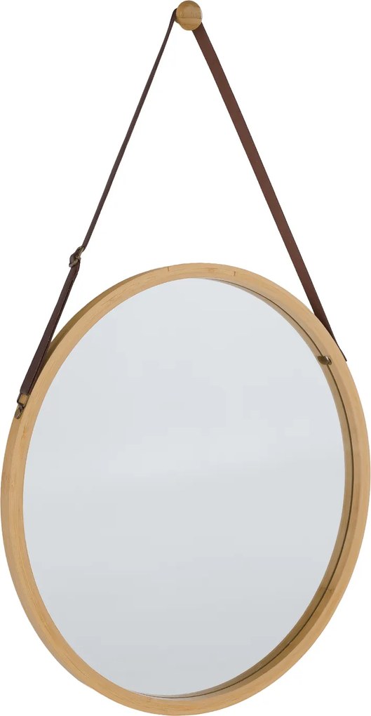 Oglinda LEMI 1, bambus natural, lemn de bambus, 45x2x45 cm
