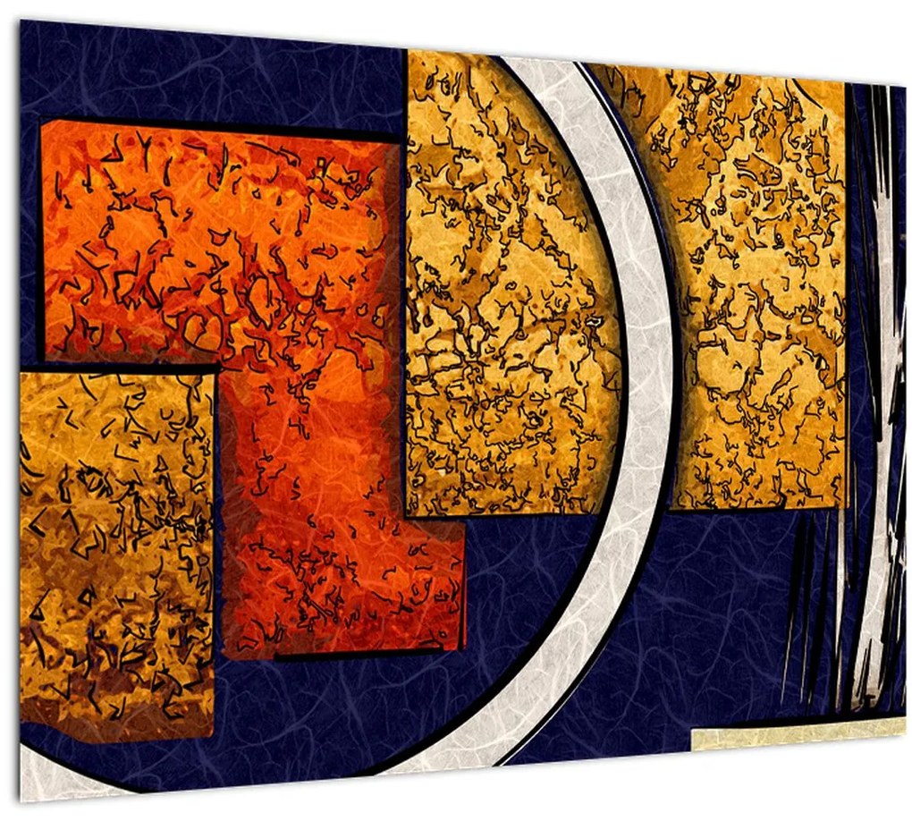 Tablou pe sticlă abstract (70x50 cm)
