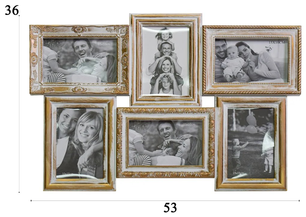 Rama foto, 6 poze, Naimeed D4559G, Gold