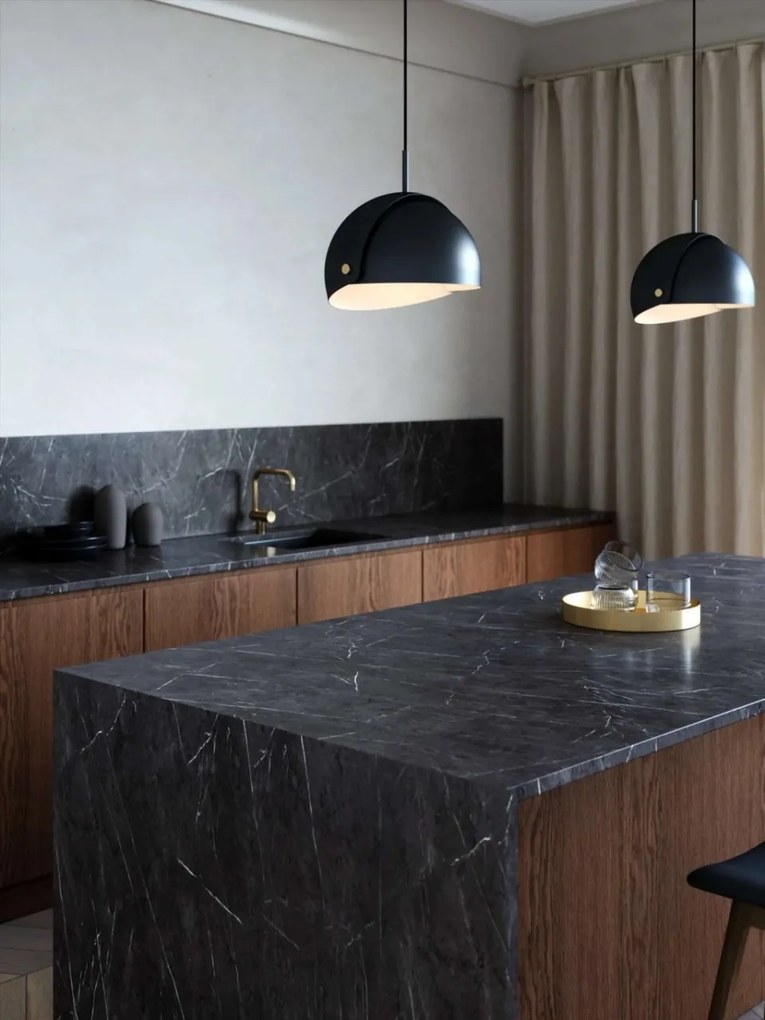 Lustra/Pendul metalic design nordic Align negru