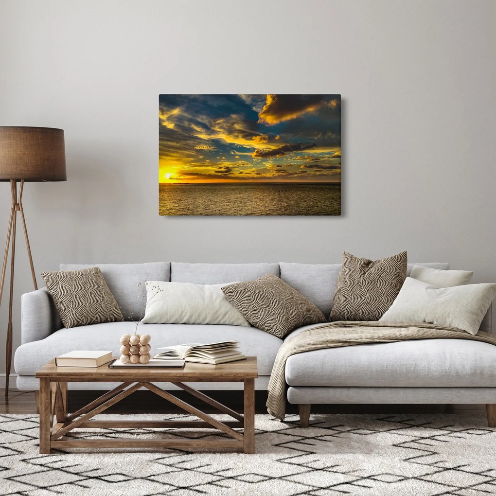 Apus de soare la mare (90x60 cm)