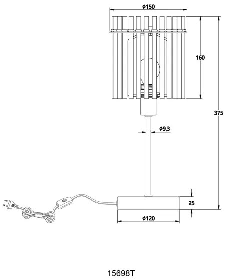 Lampă de masă GORLEY 1xE14/40W/230V Globo 15698T