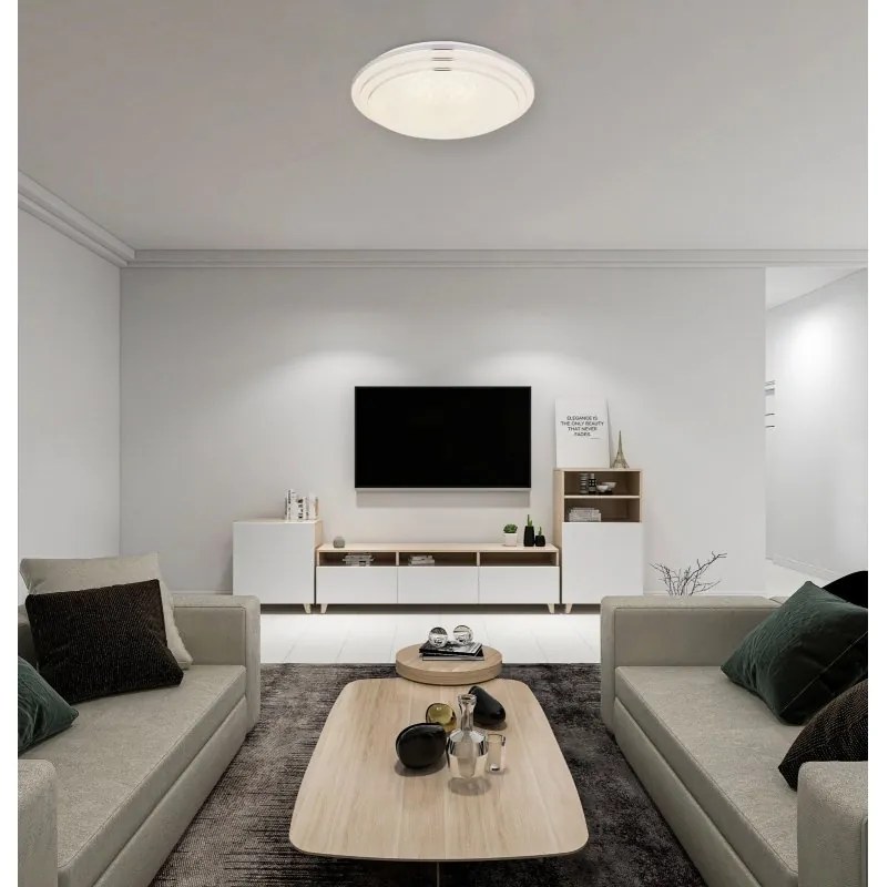 Plafoniera LED cu telecomanda design modern Aley alb