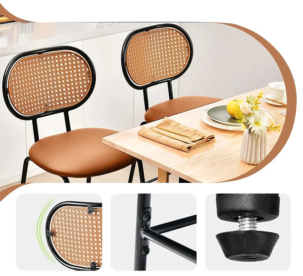 Set de 2 scaune bar maro