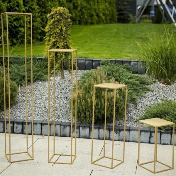 Suport pentru flori 130x24 cm, culoare aurie