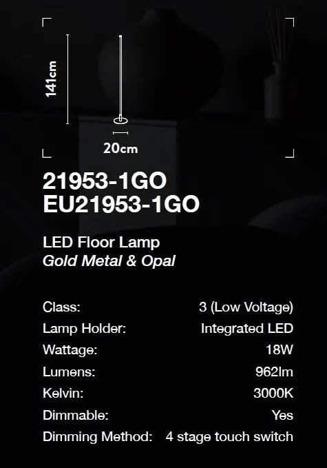 Lampadar LED design modern minimalist Belle