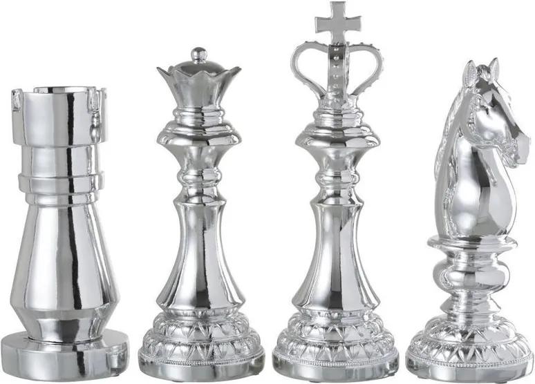 Carol Set 4 Chess, Polirasina, Argintiu