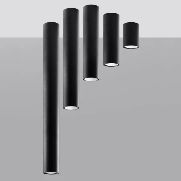 Spot LAGOS 1xGU10/40W/230V 20 cm negru Sollux SL.1001