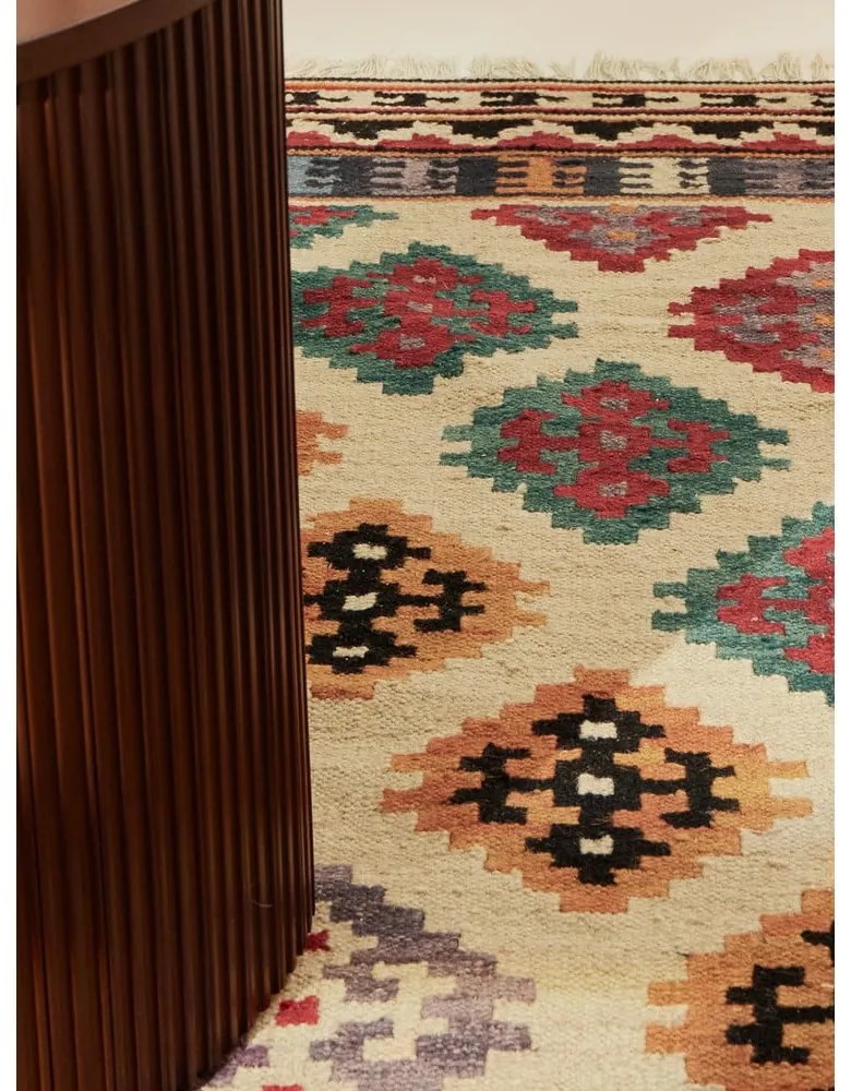 Covor roșu reversibil, țesut manual din lână 160x230 cm Kamal Kian – Nouristan