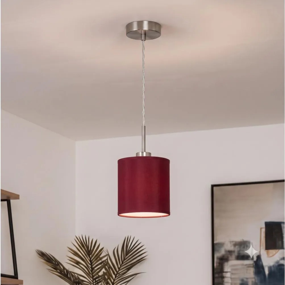 Brilagi - Lustră LED suspendată pe cablu NUBILA 1xE27/60W/230V Ø 14 cm roșu pompeian