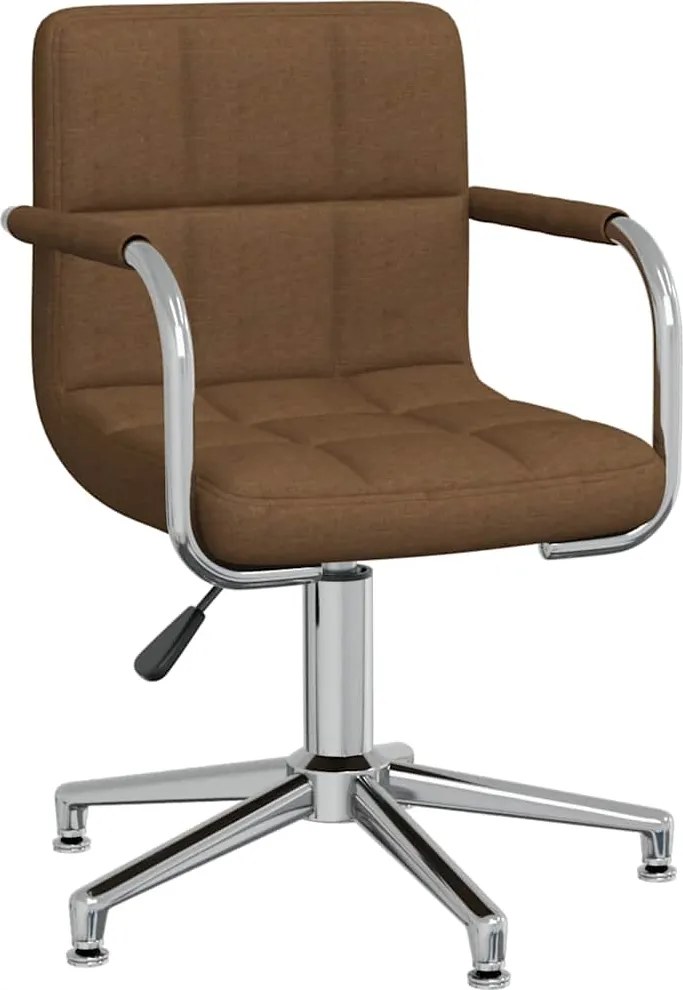 vidaXL Scaun de birou pivotant, maro, material textil