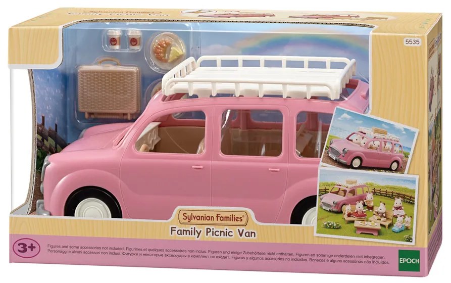 Mașină de familie Sylvanian family 5535 Van, roz