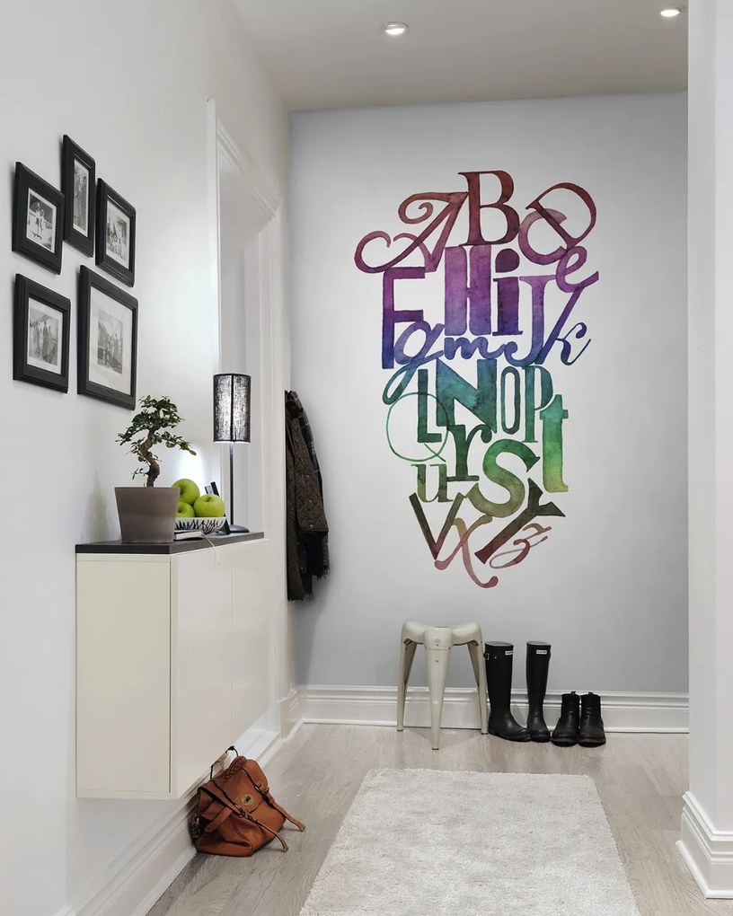 Fototapet, Ink Letters, Rainbow, Rebel Walls