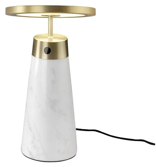 Veioza, Lampa de masa design LUX LED dimabil Calacatta marble white
