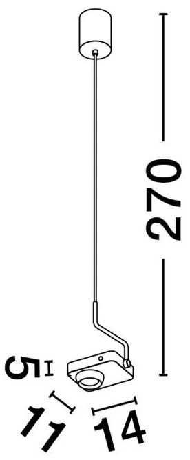 Pendul LED cu spot directionabil stil minimalist KEDROS negru