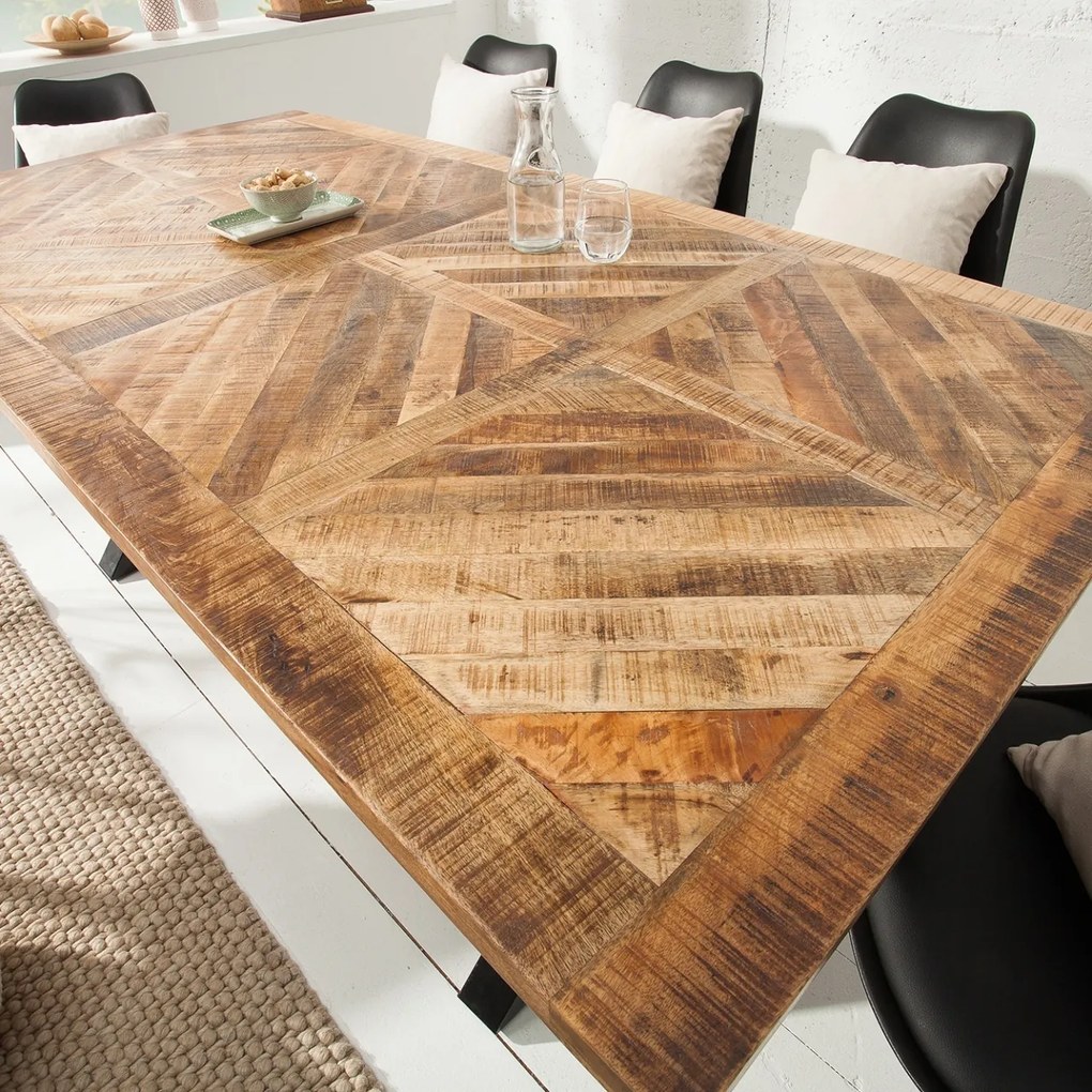 Masa design industrial Infinity Home 160cm, mango natur A-39286 VC