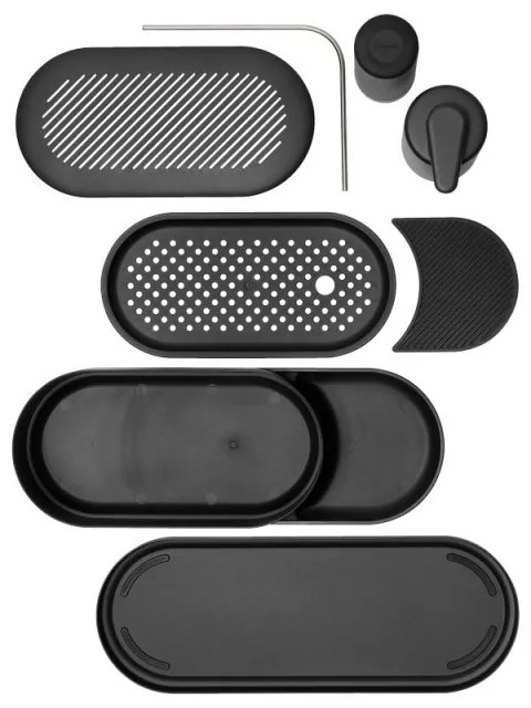 Organizator chiuveta Brabantia SinkStyle 1008502, 3 piese, 200 ml, Finisaj mineral, Gri
