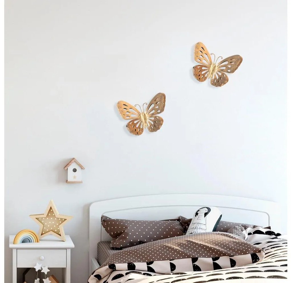 Decorațiune de perete 32x29 cm metal fluture