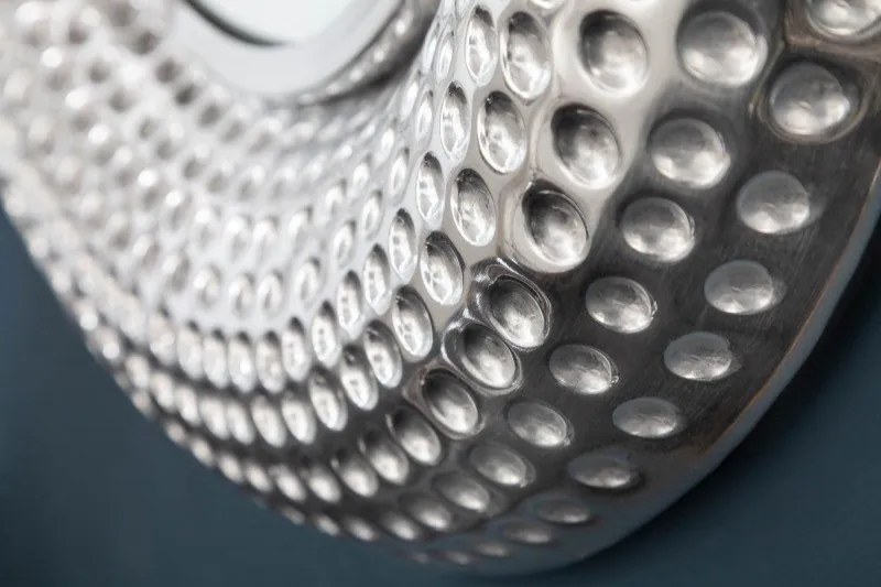 Oglinda de perete decorativa Orient rund 60cm, argintiu