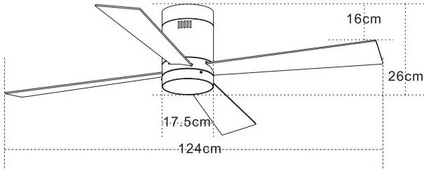 Lustra LED cu Ventilator si telecomanda Sarah crom/maro