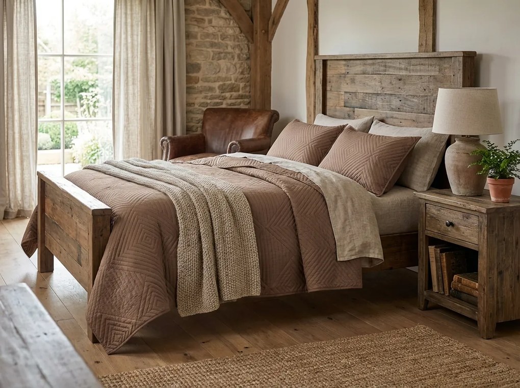 Cuvertura de pat CALDERA, bej inchis Dimensiune: 170 x 210 cm