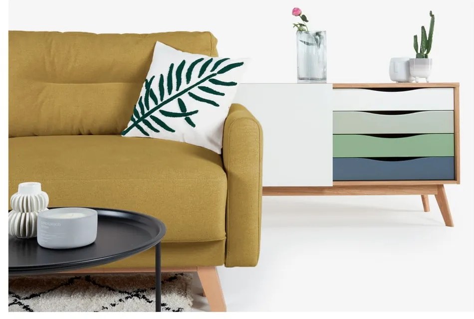 Canapea extensibilă Bonami Selection Pop, galben