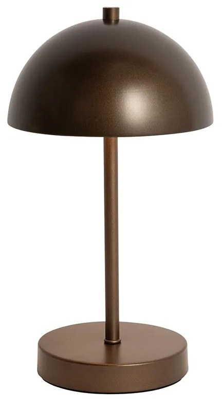 Set de 2 lămpi de masă pentru exterior bronz închis reîncărcabile cu LED, reglabile în 3 trepte - Keira