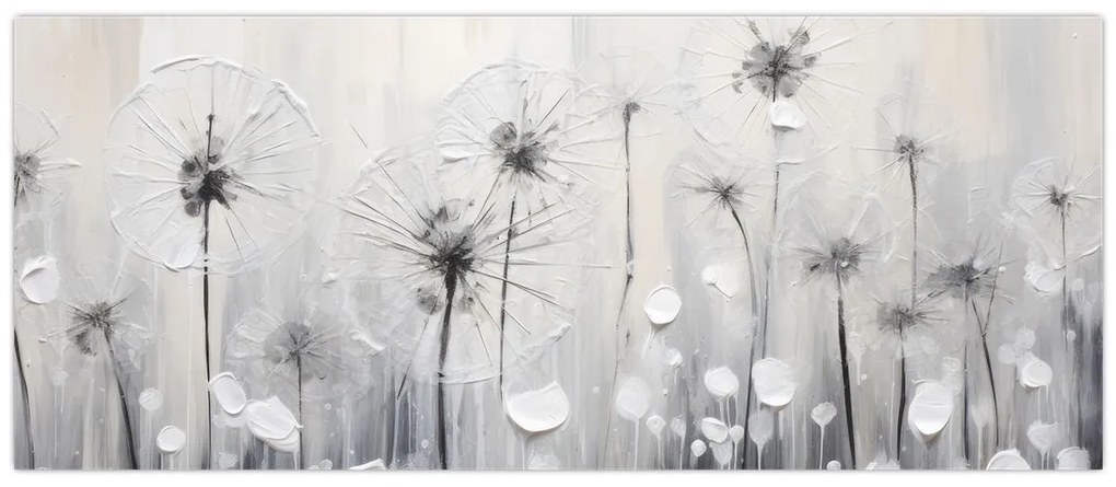 Tablou - Păpădii, pictură (120x50 cm)